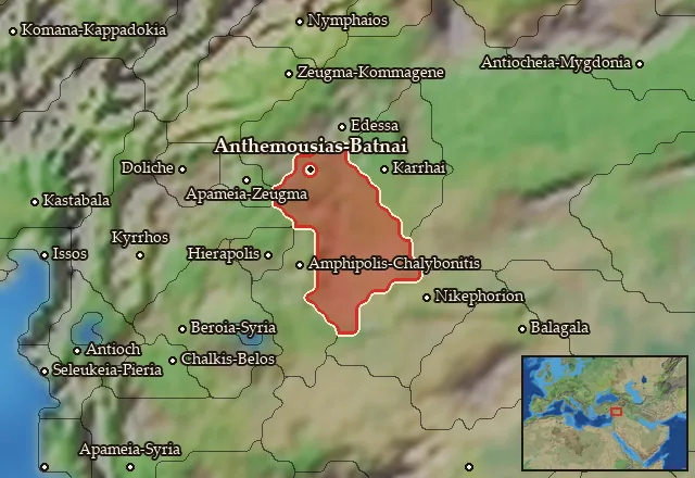 Map of Anthemousia and its neighbours