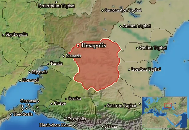 Map of Aorsia and its neighbours