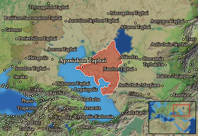 Map of Apasiakaia and its neighbours