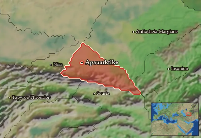 Map of Apauarktikene and its neighbours