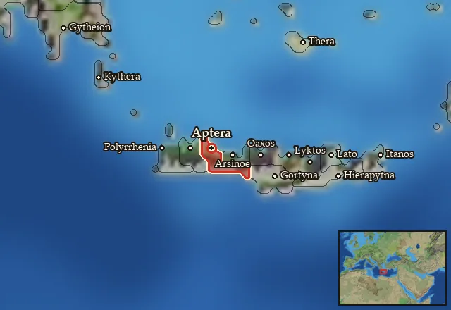 Map of Apteraia and its neighbours