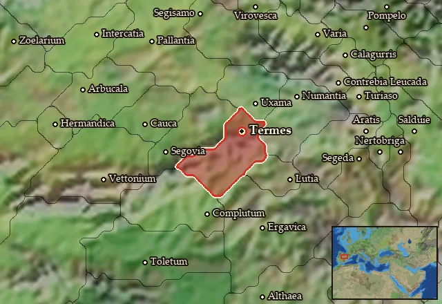 Map of Arevacia Centralis and its neighbours
