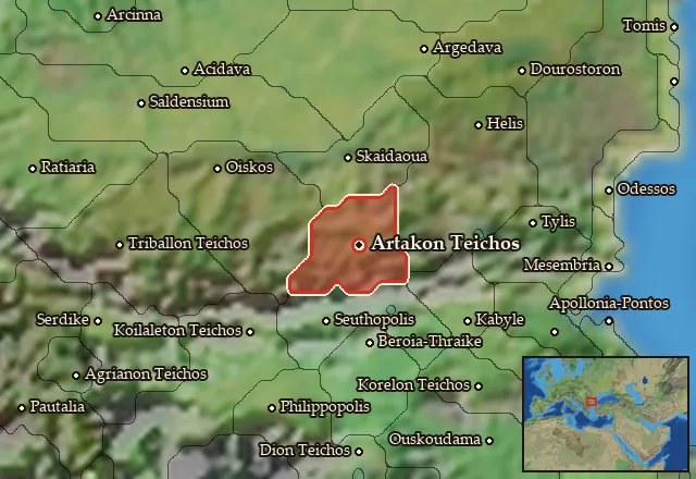 Map of Artakia and its neighbours