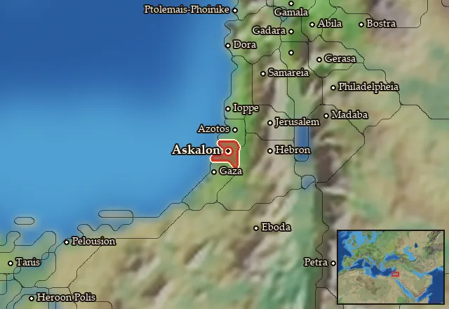 Map of Ashqalon and its neighbours