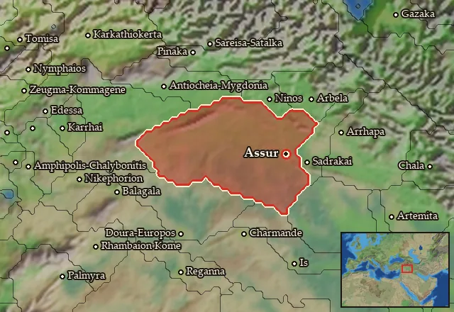 Map of Assyria and its neighbours