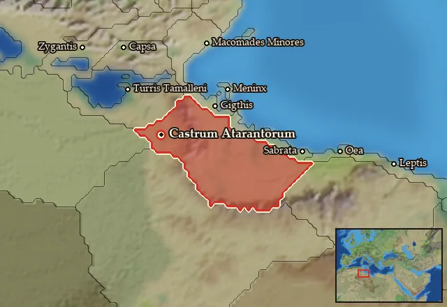 Map of Atarantia-Gindania and its neighbours