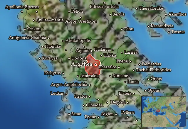 Map of Athamania and its neighbours