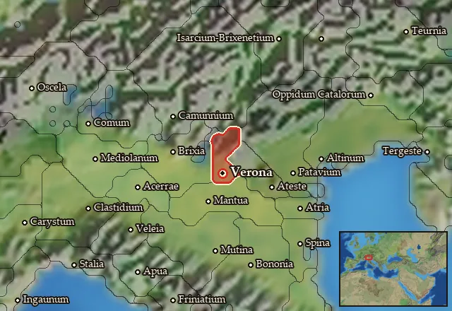 Map of Athesia and its neighbours