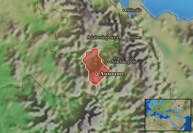 Map of Axoumitis and its neighbours