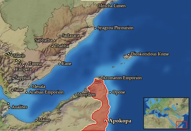 Map of Azania and its neighbours