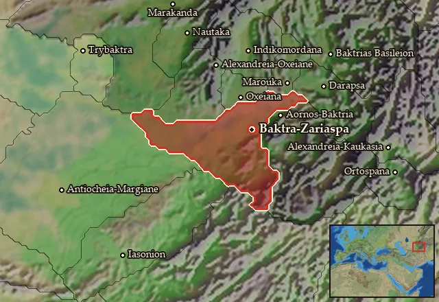 Map of Baktriane and its neighbours