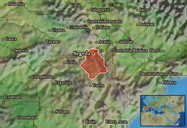 Map of Bellia and its neighbours