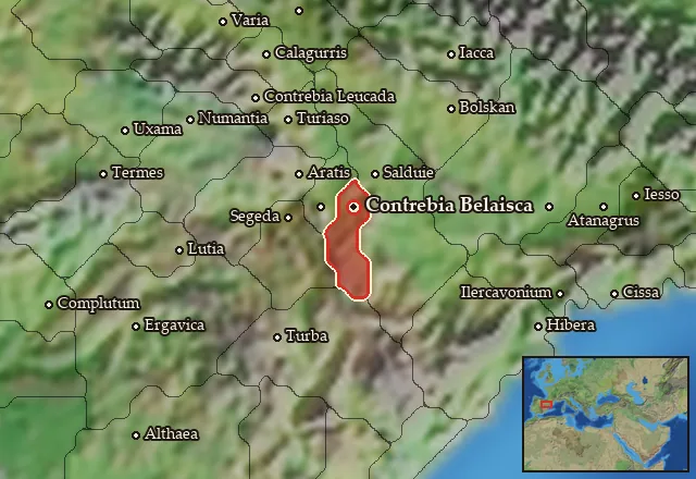 Map of Bellia Orientalis and its neighbours