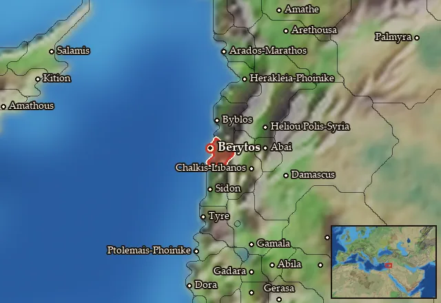 Map of Beruta and its neighbours