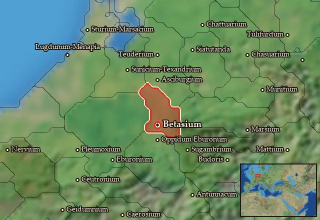 Map of Betasia and its neighbours