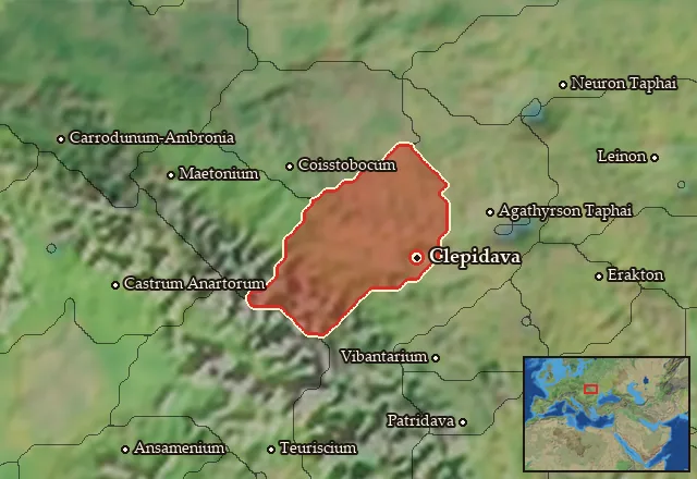Map of Biessia and its neighbours
