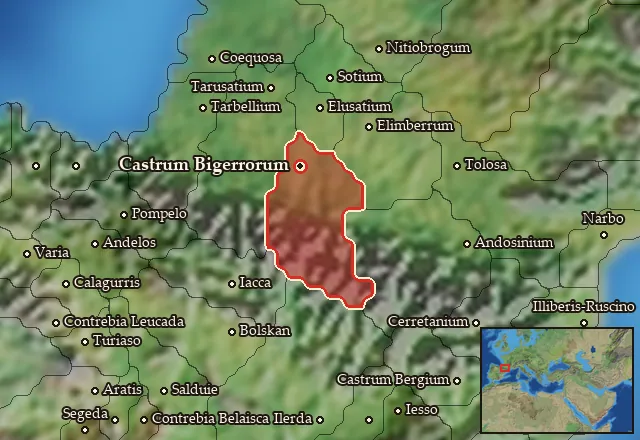 Map of Bigerrionia-Bargusia and its neighbours