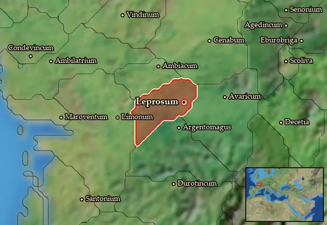 Map of Biturigia Occidentalis and its neighbours