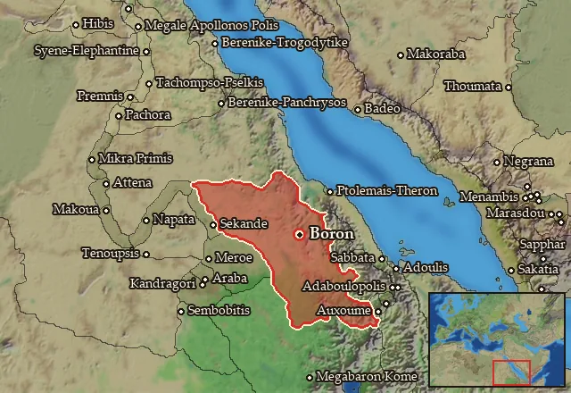 Map of Blemmyia and its neighbours