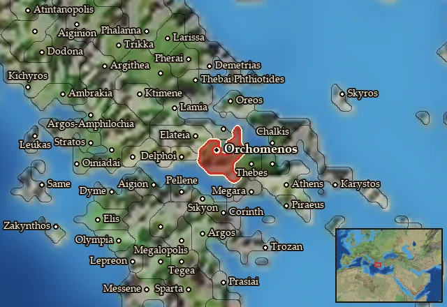 Map of Boiotia and its neighbours