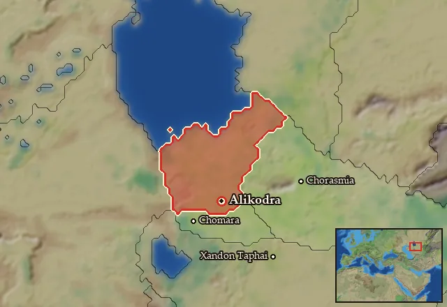 Map of Boreia Chorasmene and its neighbours