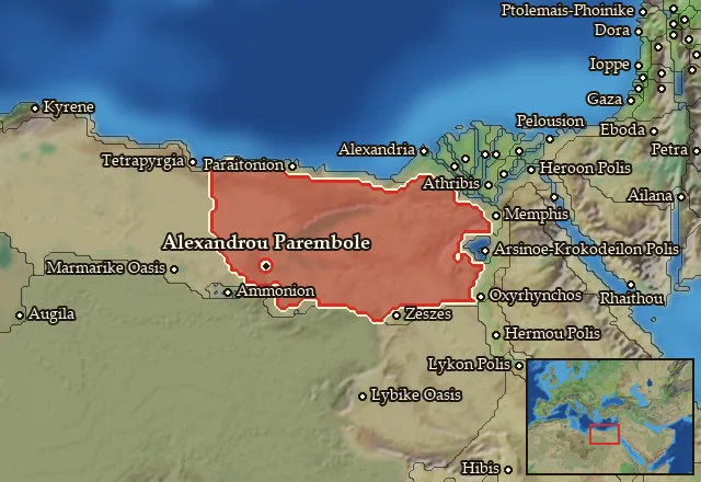 Map of Boreia Libya and its neighbours