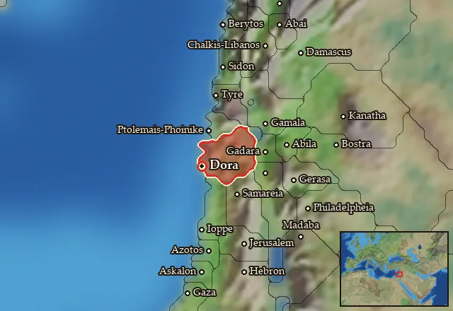 Map of Boreia Palaistine and its neighbours