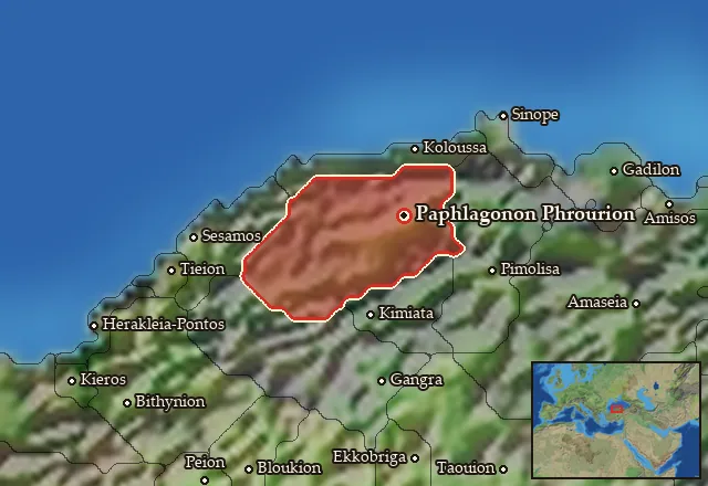 Map of Boreia Paphlagonia and its neighbours