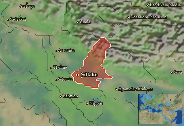 Map of Boreia Sittakene and its neighbours