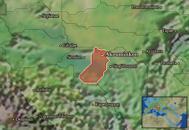 Map of Boreia Skordiskia and its neighbours