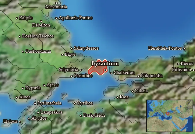 Map of Bosporos and its neighbours