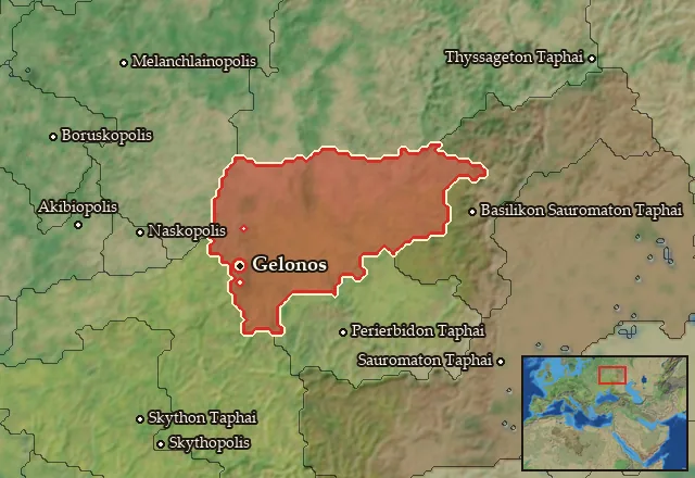 Map of Boudinia-Gelonia and its neighbours