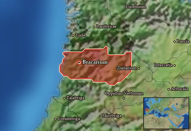 Map of Bracarensia and its neighbours