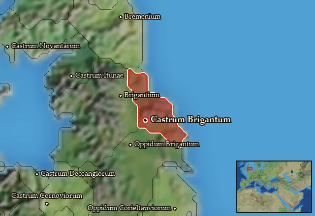 Map of Brigantia Orientalis and its neighbours