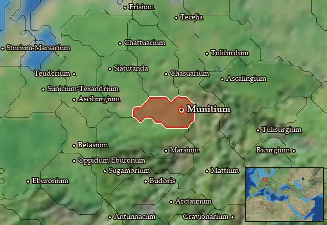 Map of Bructeria Minor and its neighbours