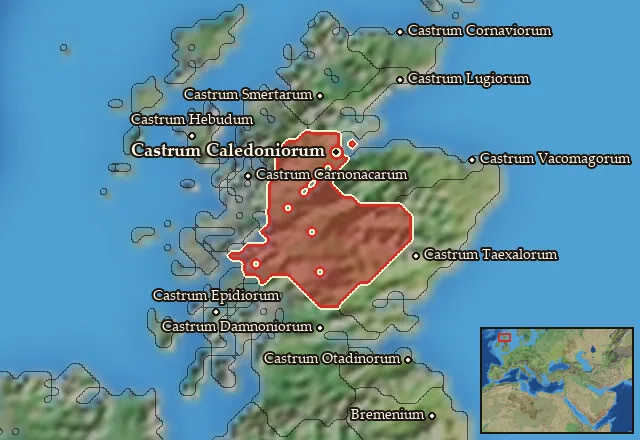 Map of Caledonia and its neighbours