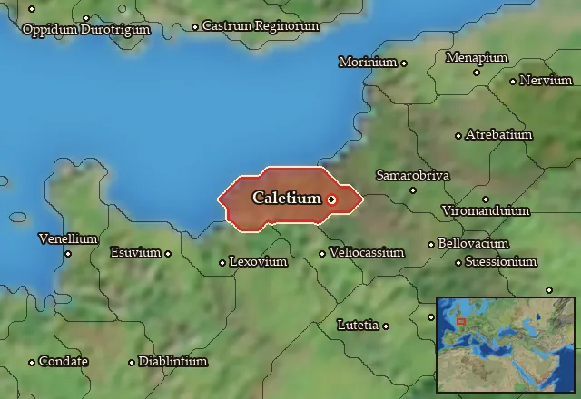 Map of Caletia and its neighbours