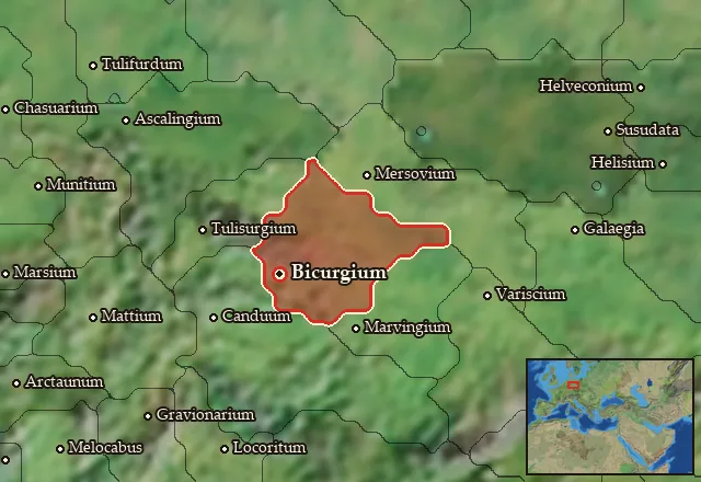 Map of Canninefatia Vetus and its neighbours