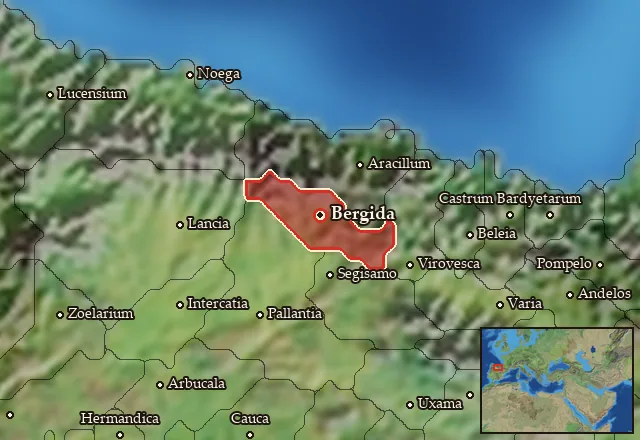 Map of Cantabria Meridionalis and its neighbours