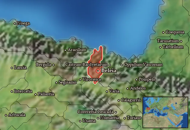 Map of Caristia and its neighbours