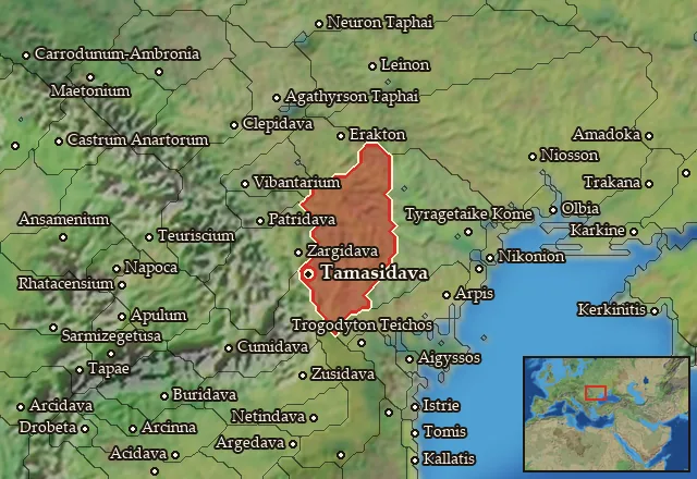 Map of Carpiania and its neighbours