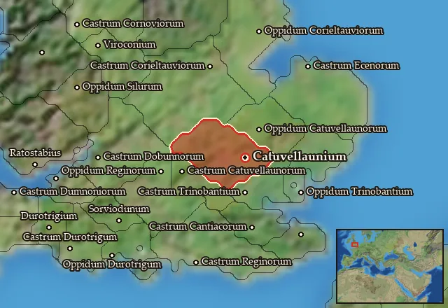 Map of Catuvellaunia and its neighbours