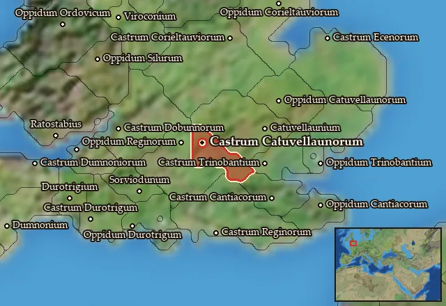 Map of Catuvellaunia Occidentalis and its neighbours