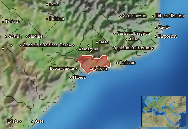 Map of Cessetania and its neighbours