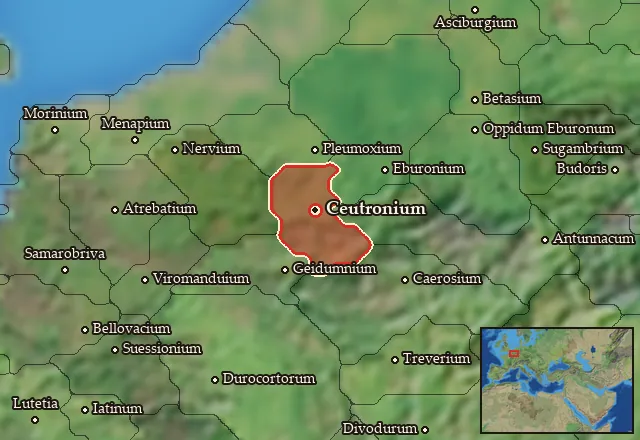 Map of Ceutronia-Levacia and its neighbours