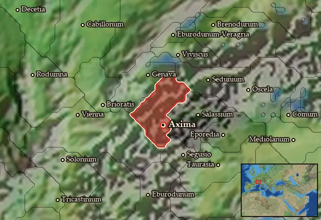 Map of Ceutronia and its neighbours