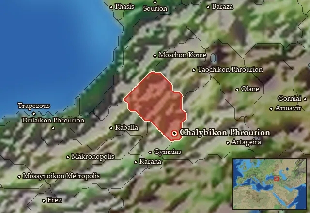 Map of Chalybia and its neighbours