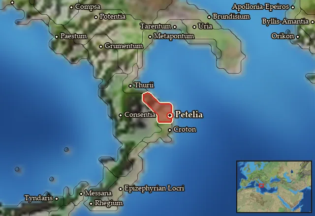 Map of Chonia and its neighbours