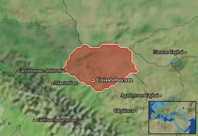 Map of Coisstobocia Transmontana and its neighbours
