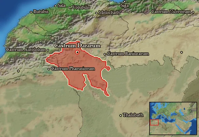 Map of Daraea and its neighbours